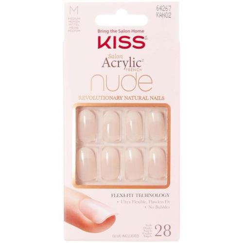 Uñas acrílicas nude de salón de Kiss (varios tonos) - Tono: #f7e7de||G...