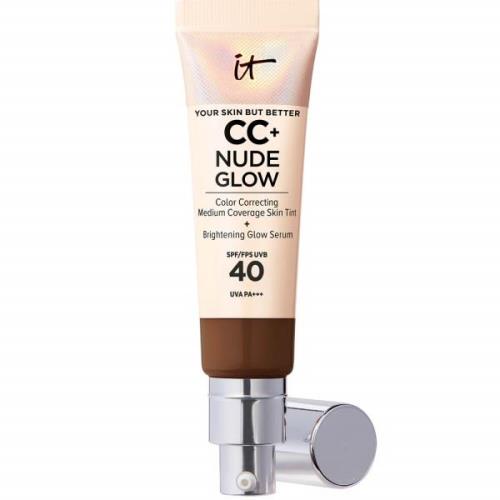 IT Cosmetics CC+ and Nude Glow Lightweight Foundation and Glow Serum w...