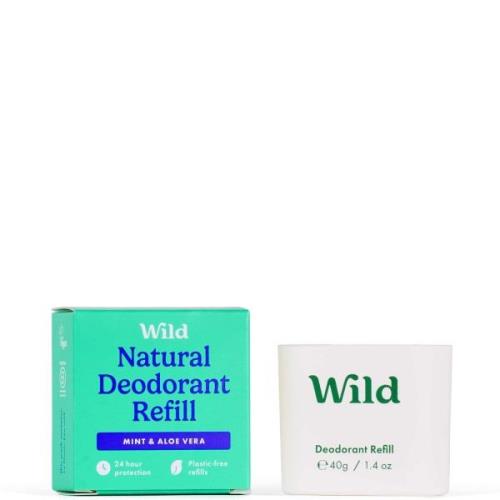 Wild Men's Mint and Aloe Vera Deodorant Refill 40g