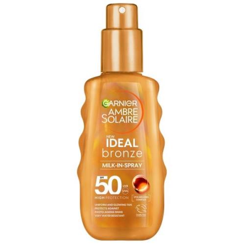 Garnier Ambre Solaire Ideal Bronze Milk-In Tanning SPF 50 Spray for Fa...