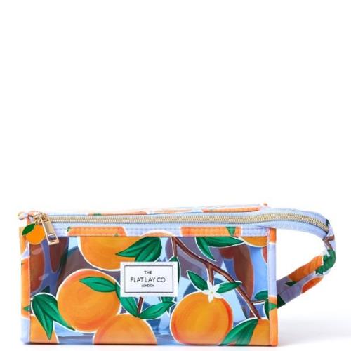 The Flat Lay Co. Open Flat Makeup Jelly Box Bag - Mediterranean Orange...