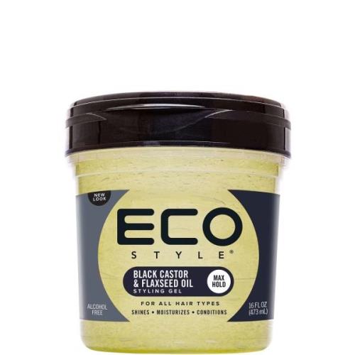 EcoStyle Black Castor & Flaxseed Oil Styling Gel 473ml