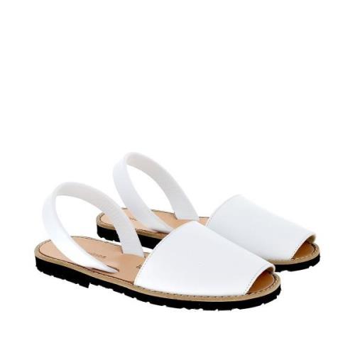 Sandalias de piel planas AVARCA CUIR BLANCO