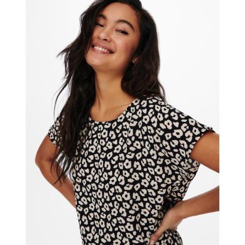 Blusa estampada, manga corta