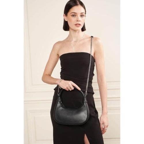 Bolso hobo de piel metalizado MINI AURA