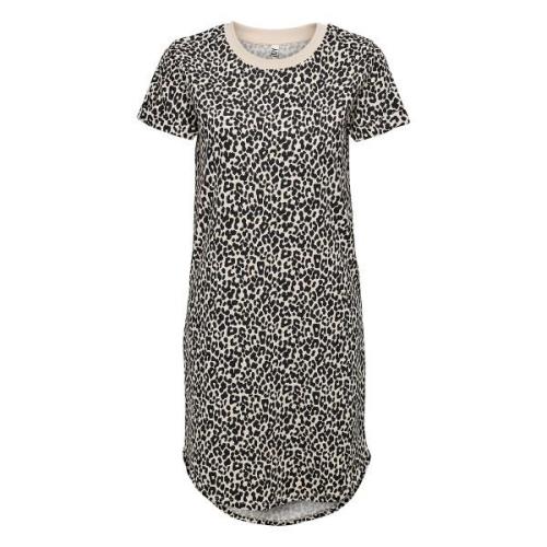 Vestido camiseta, estampado leopardo