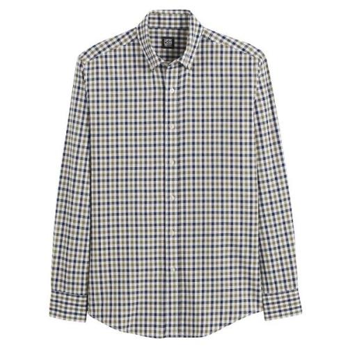 Camisa recta vichy, manga larga