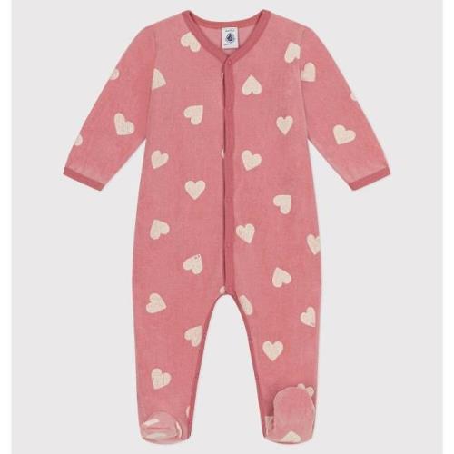 Pijama de terciopelo con estampado de corazón