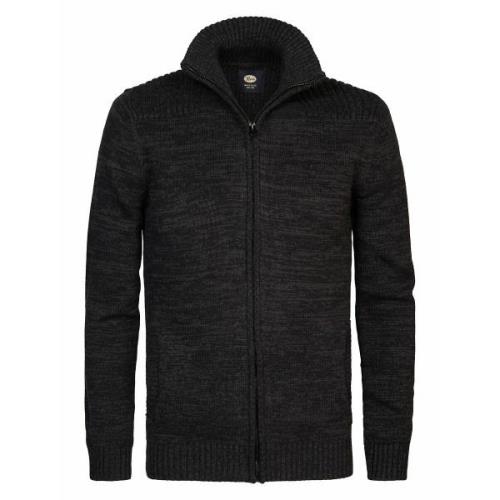 Chaqueta de punto con cremallera, cuello alto