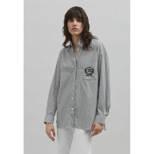 Camisa oversize a rayas, manga larga