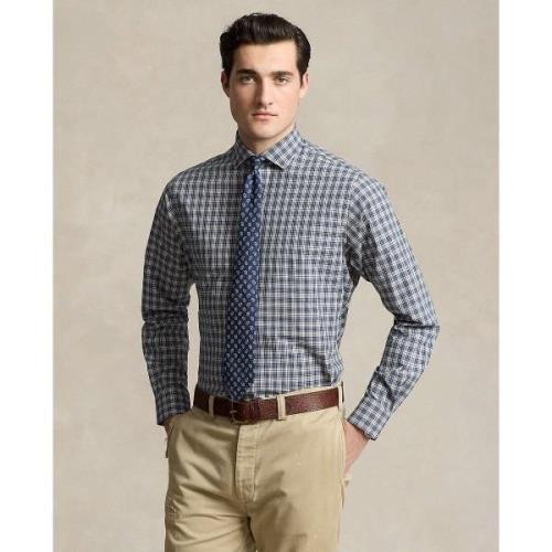 Camisa recta gingham de popelina